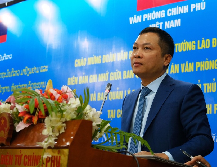 Ông Nguyễn Hồng Sâm phát biểu tại buổi lễ. Ảnh: chinhphu.vn