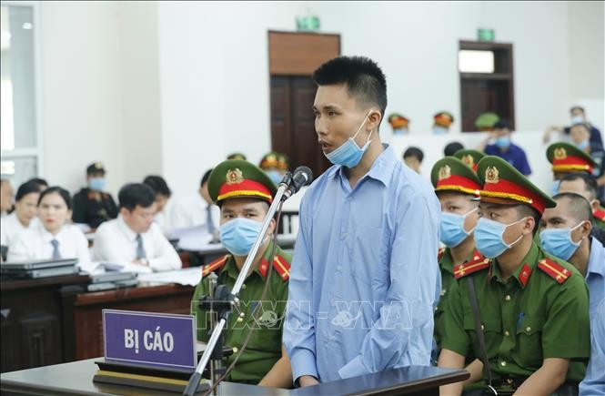 Bị cáo Trịnh Văn Hải khai báo trước Hội đồng xét xử chiều 8/9. Ảnh: TTXVN