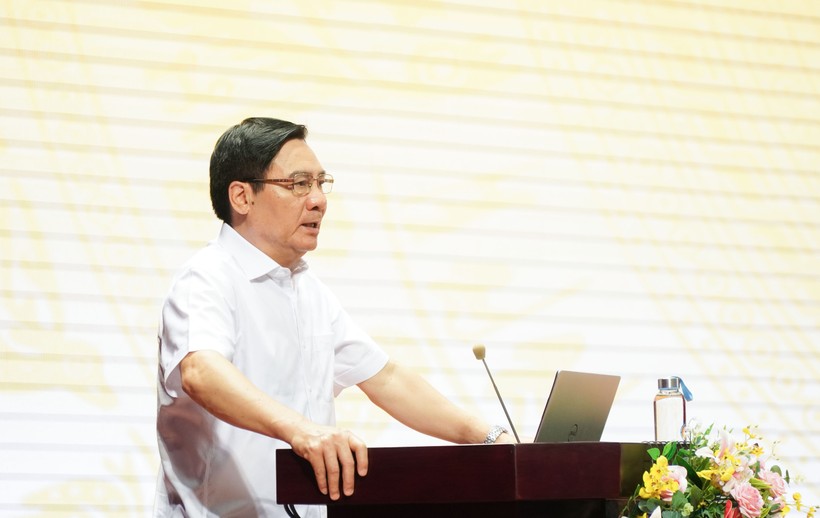 TS Phạm Như Nghệ, Phó vụ trưởng Vụ Giáo dục Đại học phát biểu tại hội nghị.