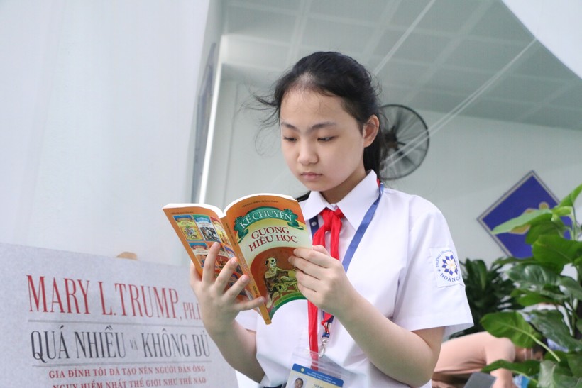 Trường THCS Hoàng Mai có nhiều hoạt động để bồi đắp văn hóa đọc cho học sinh.