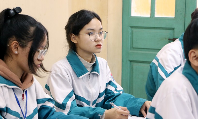 Học sinh khối 12 tại Nam Định đang tăng tốc cho quá trình học và ôn tập chuẩn bị thi tốt nghiệp THPT năm 2023. Ảnh: Đình Tuệ.
