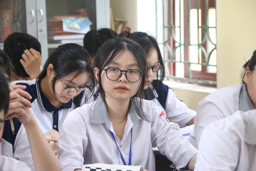 Các em học sinh khối 12 tại Nam Định đang tập trung ôn luyện chuẩn bị thi tốt nghiệp THPT 2023.