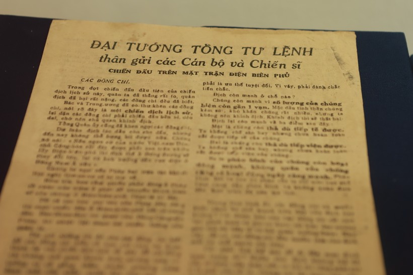 Thư của Đại tướng, Tổng tư lệnh Võ Nguyên Giáp gửi cán bộ, chiến sĩ mặt trận Điện Biên Phủ ngày 20/3/1954.