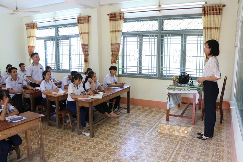 Giờ học của trường THPT Phạm Văn Đồng, huyện Ninh Phước, tỉnh Ninh Thuận. (Ảnh: Duy Quan).