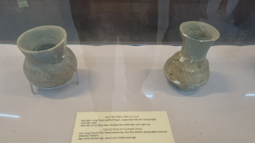 Các hiện vật của di tích khảo cổ văn hóa Sa Huỳnh được phát hiện.