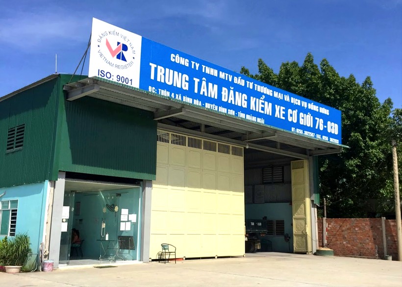 Trung tâm đăng kiểm 76-03D (huyện Bình Sơn, tỉnh Quảng Ngãi).