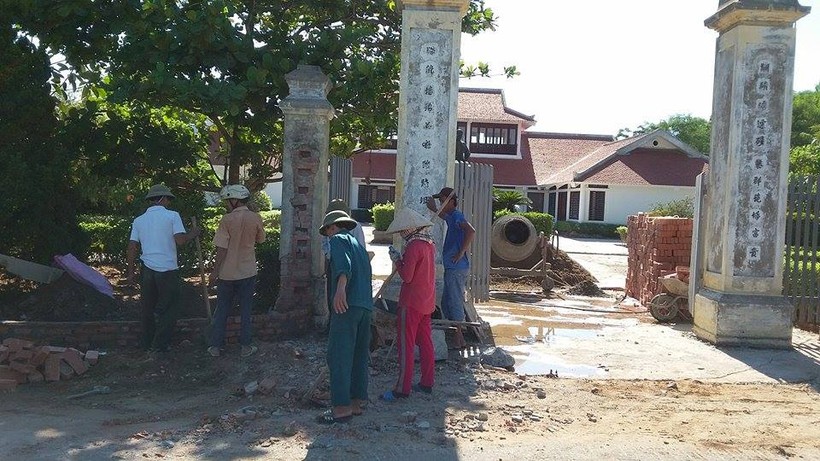  Hình ảnh quá trình tu bổ, chỉnh trang và xây dựng mộ số hạ tầng tại Khu di tích Đại thi hào Nguyễn Du (xã Tiên Điền, Nghi Xuân, Hà Tĩnh)