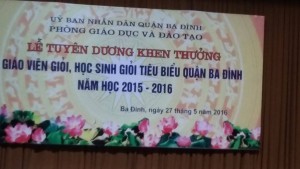 Lễ tuyên dương giáo viên giỏi, HS tiêu biểu quận Ba Đình (Hà Nội)