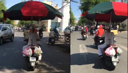 Những kiểu độ xe máy chống nắng nóng chỉ có ở Việt Nam 