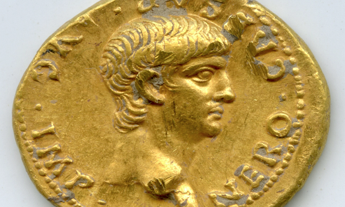 Đồng xu vàng quý hiếm khắc hình hoàng đế La Mã 
