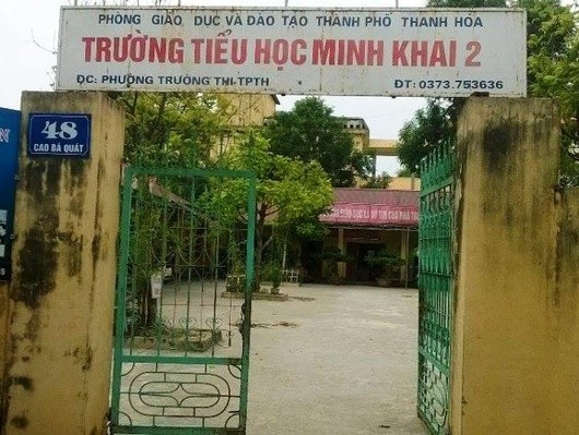 Trường Tiểu học Minh Khai 2, Phường Trường Thi (TP Thanh Hóa), một trong những trường thu nhiều khoản sai quy định