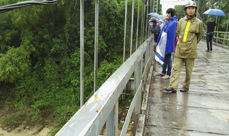 Cầu Chợ Chùa (huyện Thanh Chương, Nghệ An), nơi người dân phát hiện ra chiếc xe đạp của cô Hải.


