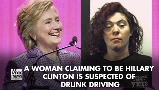 “Nữ quái xế” tự xưng là Hillary Clinton bị phạt tù vì lái xe trong lúc xỉn