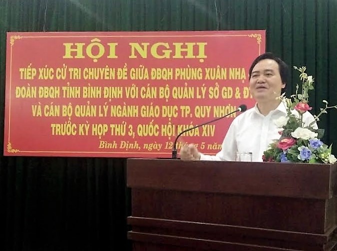 Bộ trưởng Phùng Xuân Nhạ giải đáp những thắc mắc của cử tri Bình Định về các vấn đề liên quan đến ngành GD&ĐT
