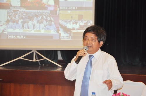 GS.TS Trần Văn Nam – Giám đốc ĐH Đà Nẵng thẳng thắn góp ý vào những giải pháp, nhiện vụ trọng tâm năm học 2017-2018.