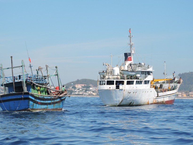 Bão số 10 làm nhiều tàu cá của ngư dân Quảng Ngãi bị sóng biển đánh chìm.
