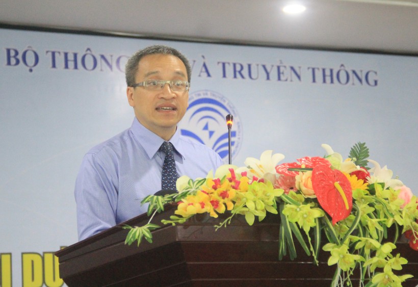 Ông Phan Tâm - Thứ trưởng Bộ TT&TT khẳng định ý nghĩa quan trọng của Hội nghị Tập huấn, bồi dưỡng kiến thức quốc phòng an ninh.

