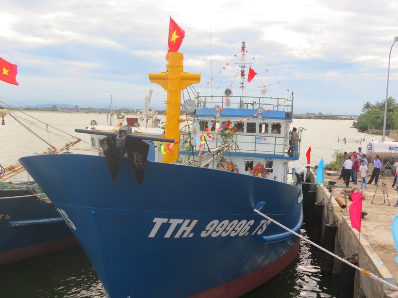Tàu vỏ thép nghề lưới rê mang số hiệu TTH.99996.TS được đánh giá là một trong những tàu vỏ thép hiện đại của Việt Nam