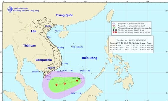 Dự báo thời tiết ngày 30/10: Cảnh báo các tỉnh Nam bộ sẽ có áp thấp nhiệt đới