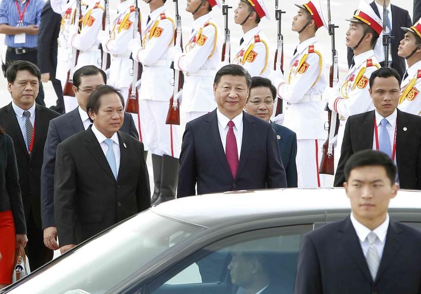 Chủ tịch Trung Quốc Tập Cận Bình đã đến sân bay quốc tế Đà Nẵng.