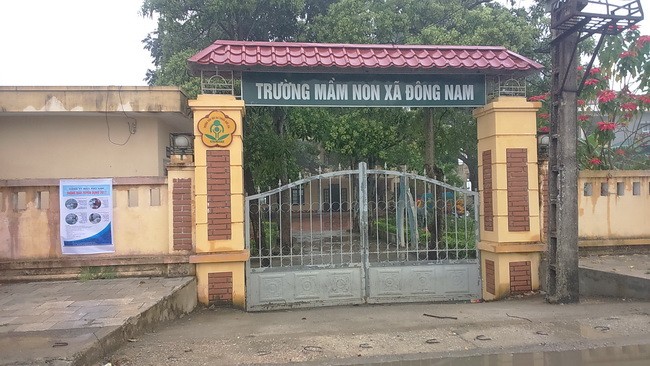 Trường mầm non xã Đông Nam, huyện Đông Sơn (Thanh Hóa) . Ảnh: Nguyễn Quỳnh

