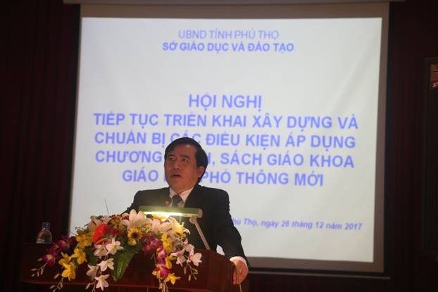 Giám đốc Sở GD&ĐT Nguyễn Minh Tường phát biểu tại Hội nghị