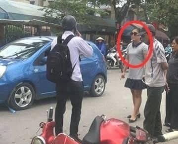 Ảnh hiện trường vụ tai nạn giữa nữ tài xế và nam sinh viên gây xôn xao dư luận thời gian qua, ảnh: facebook

