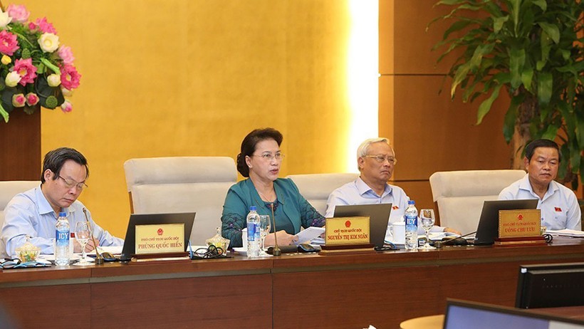 Chủ tịch QH Nguyễn Thị Kim Ngân phát biểu tại phiên làm việc