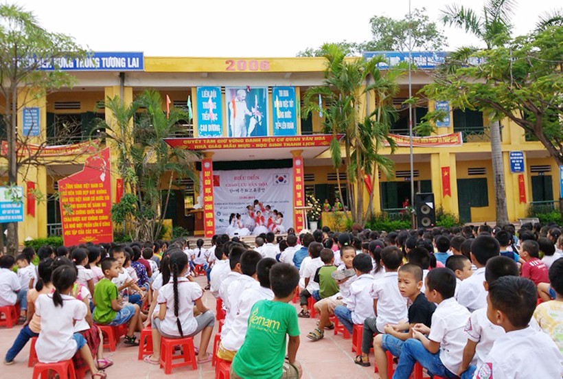Hoạt động ngoài giờ lên lớp tại Trường Tiểu học Cao Dương (Thanh Oai, Hà Nội)