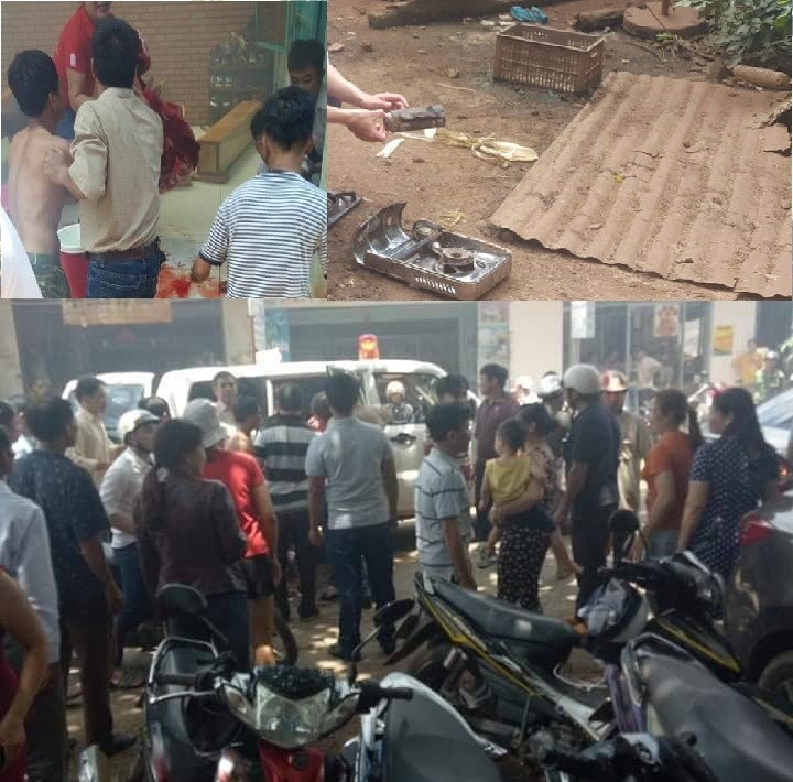 Đắk Lắk: Bình gas mini phát nổ, 2 học sinh bị thương nặng