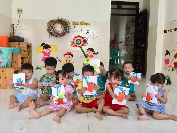 Các bé ở bán trú tại một trường mầm non TP Nha Trang