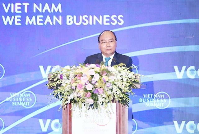 Thủ tướng Nguyễn Xuân Phúc phát biểu tại Hội nghị Thượng đỉnh Kinh doanh 2018