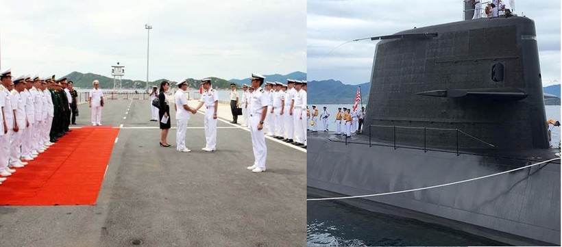 Tàu ngầm huấn luyện Nhật Bản cập cảng Cam Ranh