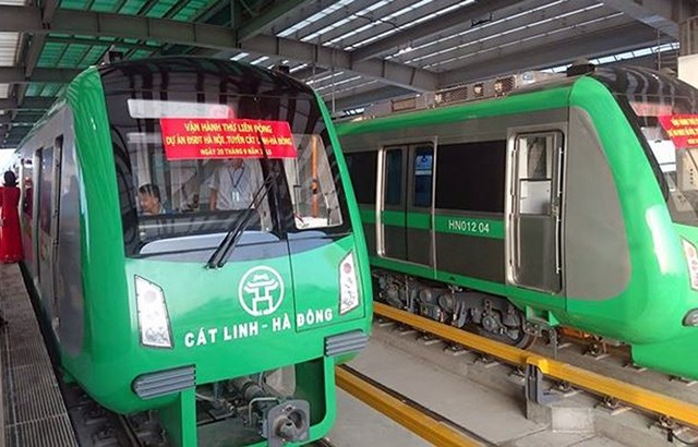 Đường sắt Cát Linh – Hà Đông đã chính thức chạy thử 5 tàu
