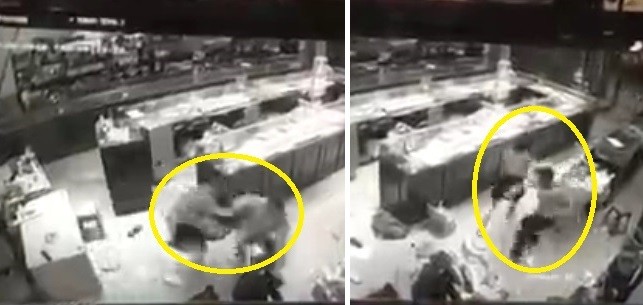 Clip nữ chủ nhà chống cự quyết liệt khi 3 tên cướp cầm súng xông vào tiệm vàng