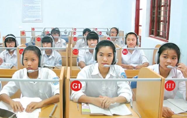 Trong giờ học tại Trường THPT Lương Tài, Bắc Ninh