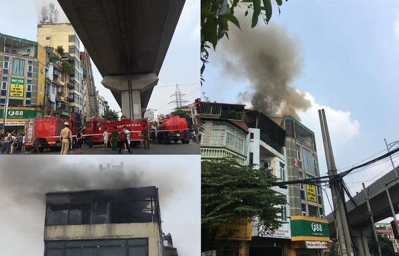 Hà Nội: Cháy lớn ở quán karaoke trên đường Hào Nam