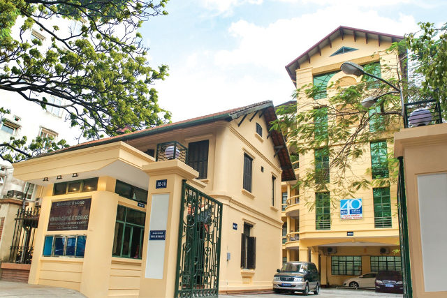 Trụ sở Viện NCTK trường học tại 12 – 14 Lê Thánh Tông, Hoàn Kiếm, Hà Nội