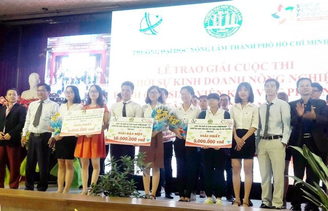 Những nhóm dự án xuất sắc nhất tại lễ trao giải cuộc thi Khởi sự kinh doanh nông nghiệp dành cho sinh viên khu vực phía Nam và Tây Nguyên