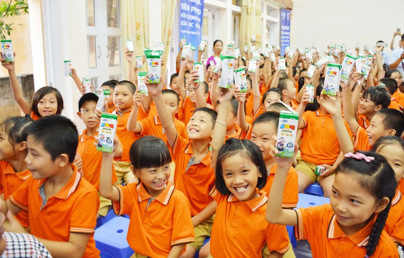 Chương trình Sữa học đường được thực hiện nhằm nâng cao thể chất thế hệ tương lai