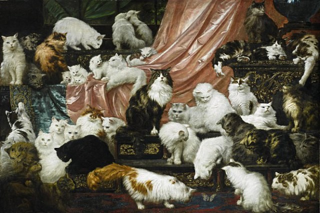 Choáng với bức tranh ‘gia đình mèo quý tộc’ giá gần 19 tỷ đồng
