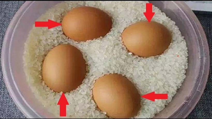Bỏ một quả trứng vào hũ gạo, kết quả ngỡ ngàng đến khó tin
