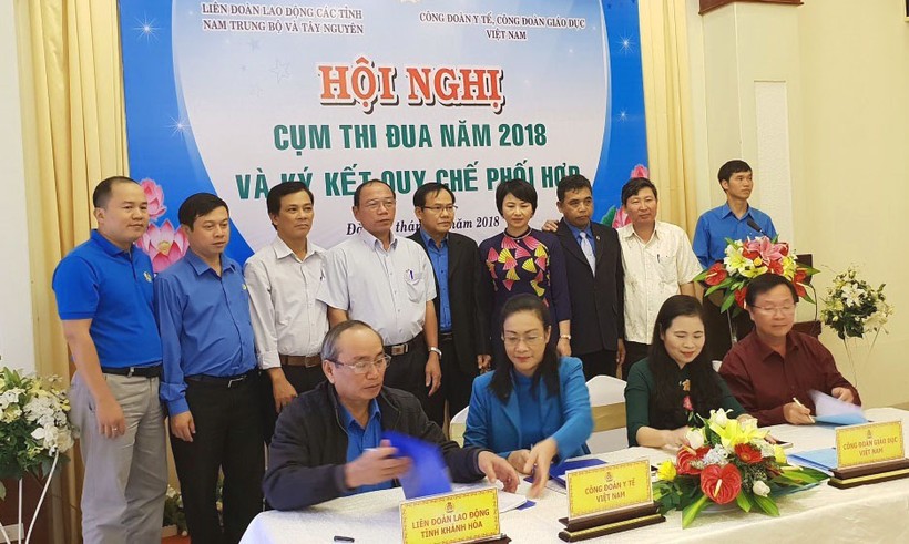 Công đoàn Y tế, GD Việt Nam ký kết Quy chế phối hợp với Liên đoàn Lao động các tỉnh Nam Trung Bộ và Tây Nguyên