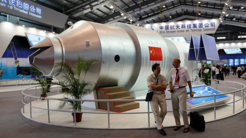 Mô hình trạm vũ trụ của Trung Quốc được trưng bày tại triển lãm