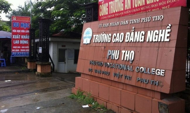 Trường CĐ Nghề Phú Thọ, nơi Hiệu trưởng Trần Minh Tuấn bị tố để xảy ra nhiều sai phạm