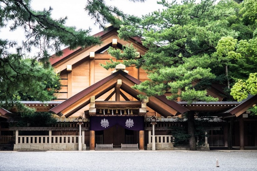 Ngôi đền thiêng Atsuta ở thành phố Nagoya, tỉnh Aichi (Nhật Bản), nơi được cho là đang lưu giữ Thiên Tùng Vân kiếm. Ảnh: Taiken Japan