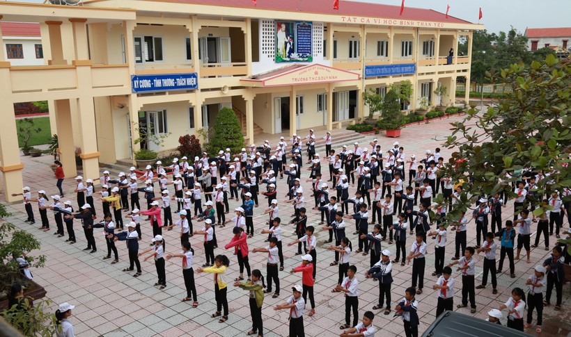 Trường THCS Duy Ninh, nơi xảy ra sự việc đáng tiếc