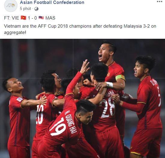 Đến người hâm mộ Malaysia cũng phải chúc mừng ĐTQG Việt Nam