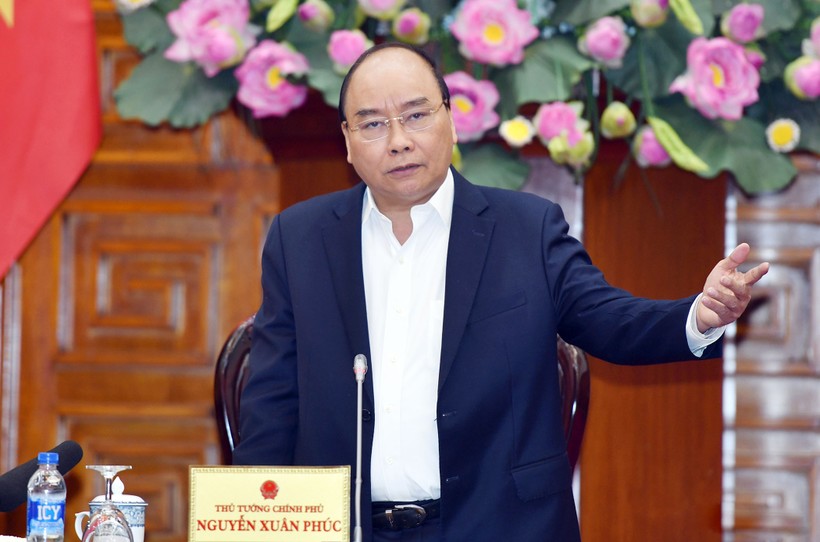 Thủ tướng Nguyễn Xuân Phúc phát biểu kết luận cuộc họp