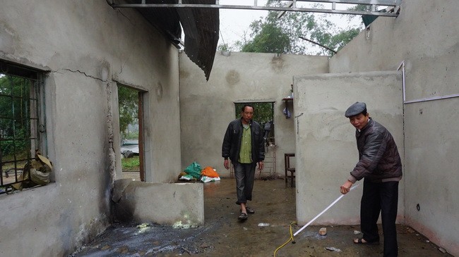 Ngôi nhà của ông Phạm Văn Hường tan hoang sau vụ nổ